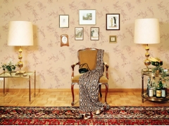 雷-爱时尚中低端家庭墙纸客厅壁纸装修效果图